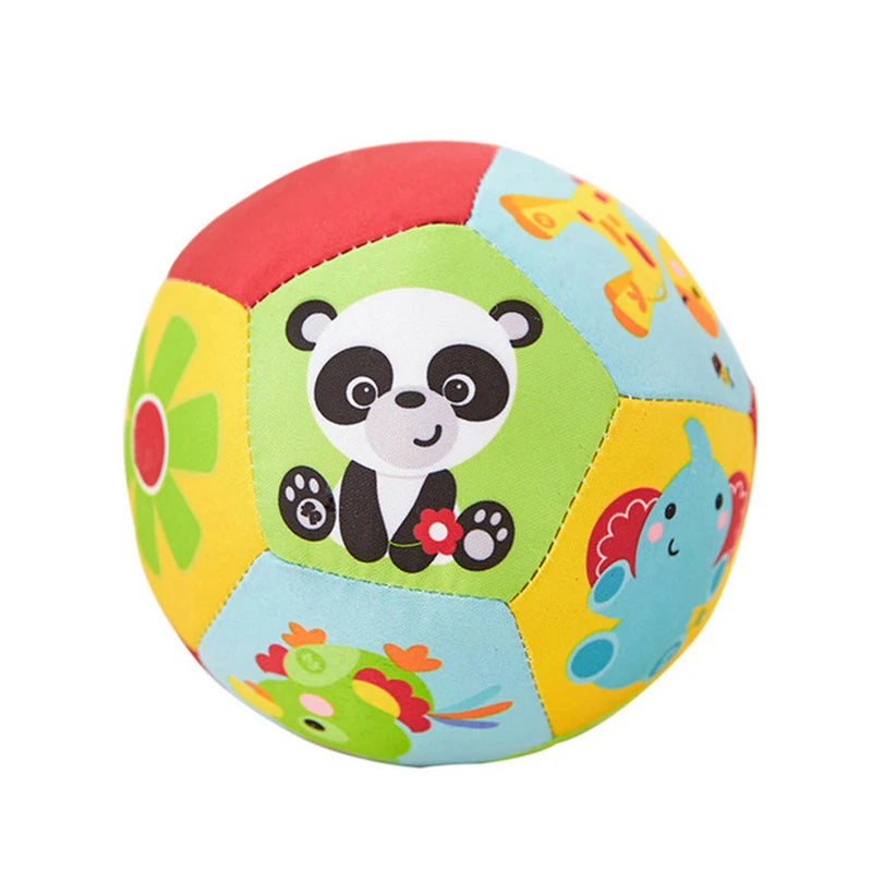 Inflatable baby toy with rattle and ball 