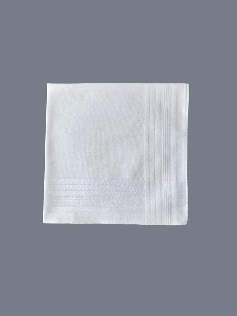 Pure white cotton handkerchief 