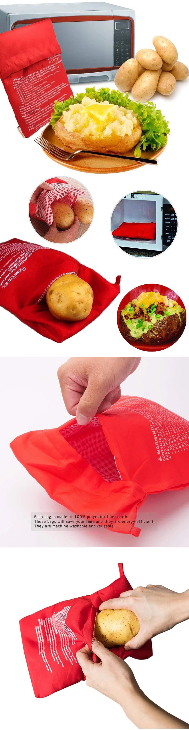 Reusable Microwave Potato Bag 