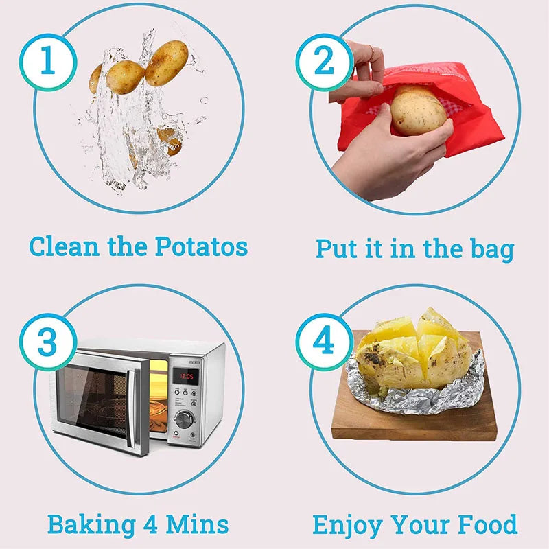 Reusable Microwave Potato Bag 