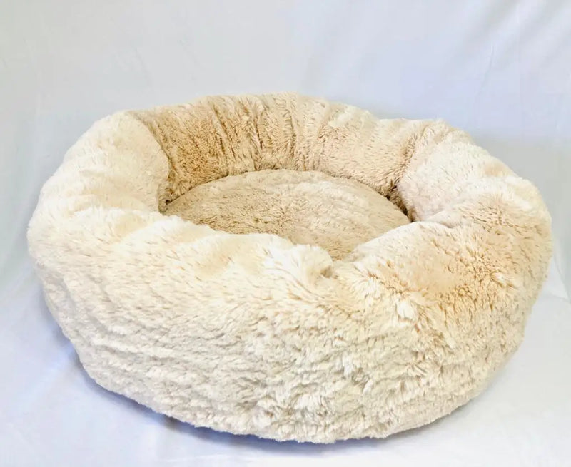 Plush Pet Bed for Dogs and Cats, Soft and Fluffy Round Pet Bed, Dog 