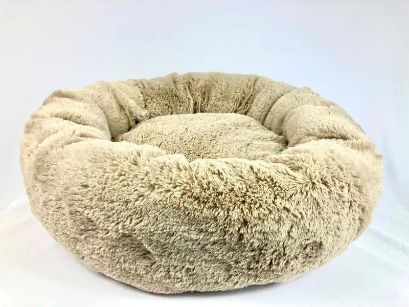 Plush Pet Bed for Dogs and Cats, Soft and Fluffy Round Pet Bed, Dog 