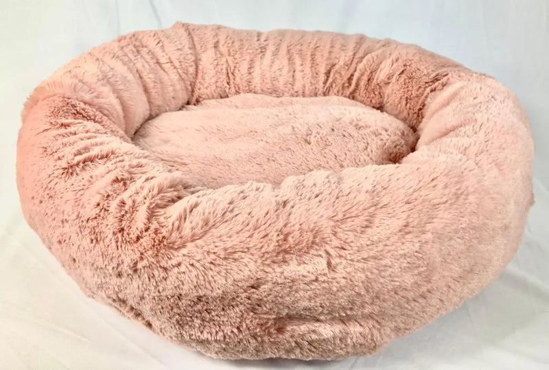 Plush Pet Bed for Dogs and Cats, Soft and Fluffy Round Pet Bed, Dog 