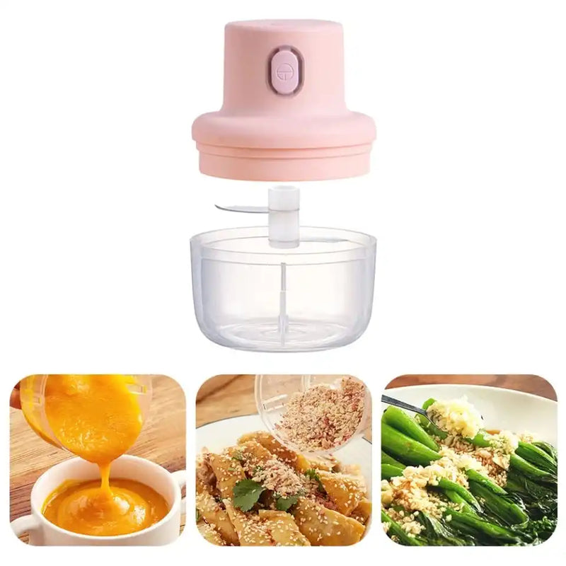 DAFUSHOP Mini Electric Food Processor 250ml Rechargeable Crusher