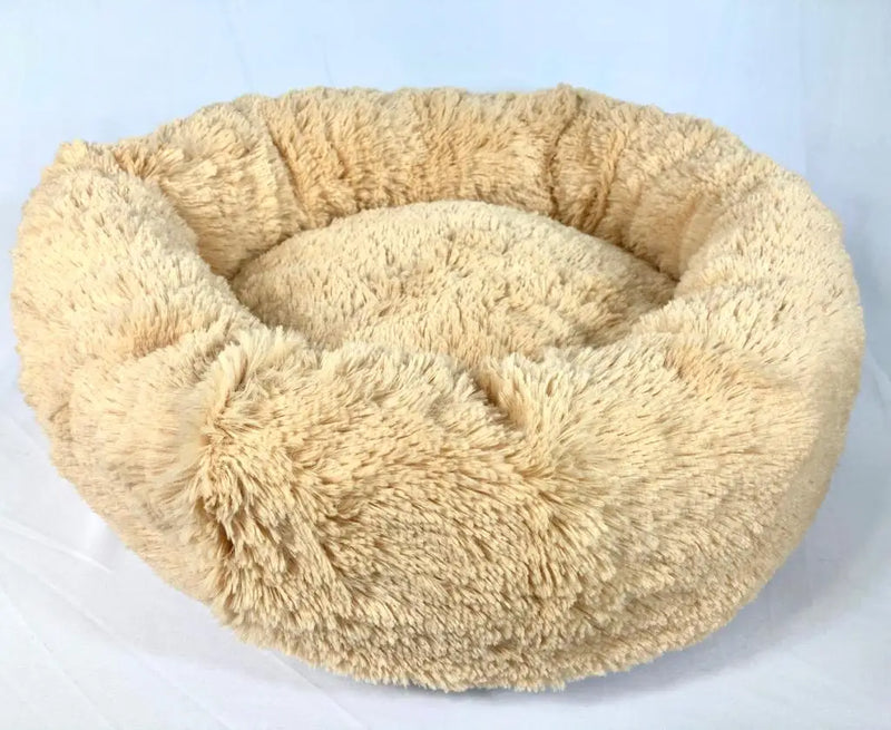 Plush Pet Bed for Dogs and Cats, Soft and Fluffy Round Pet Bed, Dog 