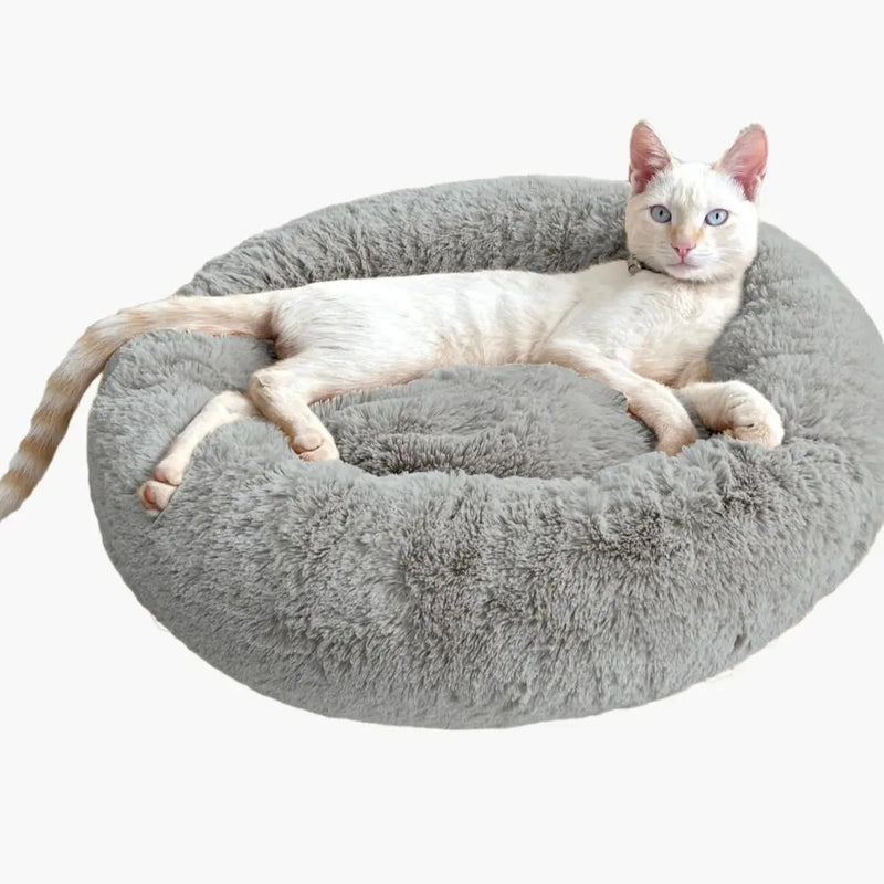 Cama Pet De Pelucia para Cachorro E Gato, Caminha Pet Redonda Macia Fofa, Cachor 