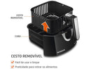 Fritadeira Elétrica sem Óleo/Air Fryer Mondial Family AFN-40-BI Preto 4L com Timer - 110V