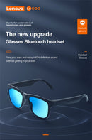 Novos Óculos Inteligentes OVO-1 com Fones de Ouvido Sem Fio Bluetooth 6.0, Óculos de Sol com Fones de Ouvido para Esportes ao Ar Livre, Microfone HD para Chamadas