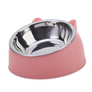 Comedouro Inclinado para Cães e Gatos — Tigela de Aço Inox Antiderrapante