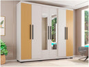 Guarda-roupa Casal com Espelho 6 Portas 4 Gavetas Araplac Braga