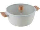 Jogo de Panelas Brinox Revestimento Cerâmico Creme 5 Peças Ceramic Life Nordic
