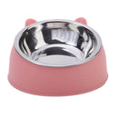 Comedouro Inclinado para Cães e Gatos — Tigela de Aço Inox Antiderrapante
