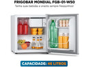 Frigobar Mondial 50L Branco e Cinza FGB-01-W50 - 220V