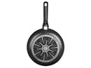 Frigideira Funda Antiaderente Rochedo de Alumínio com Tampa Stone Pro Preto e Cinza 24cm