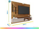 Painel para TV até 60” DJ Móveis New Greco 2 Prateleiras