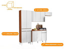 Cozinha Compacta Aramóveis Prime com Balcão 8 Portas 1 Gaveta