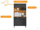 Cozinha Compacta Aramóveis Malva 4 Portas 1 Gaveta