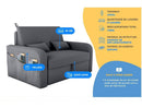 Sofá-cama 2 Lugares Casal Veludo Matrix Lady Dai