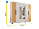 Guarda-roupa Casal com Espelho 6 Portas 4 Gavetas Araplac Braga