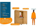 Guarda-roupa Casal com Espelho 2 Portas de Correr 4 Gavetas Araplac Sintra CAP24024