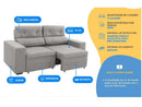 Sofá Retrátil Reclinável 3 Lugares Suede