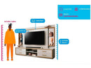 Estante Home para TV até 75” 4 Gavetas EDN Móveis Leni
