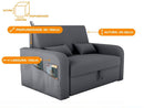 Sofá-cama 2 Lugares Casal Veludo Matrix Lady Dai
