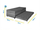 Cama Box Solteiro LightSpuma com Baú