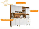 Armário de Cozinha Completa Aramóveis Kit Mega 9 Portas 2 Gavetas