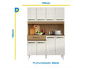 Cozinha Compacta Aramóveis Cleo 8 Portas