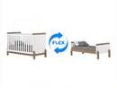 Quarto de Bebê Completo com Berço Cômoda e Guarda-roupa Henn Ternura Branco e Jequitibá
