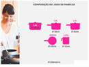 Jogo de Panelas Brinox de Alumínio Cinza 5 Peças Topázio