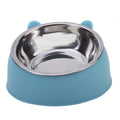 Comedouro Inclinado para Cães e Gatos — Tigela de Aço Inox Antiderrapante
