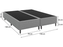 Base Cama Box Queen Umaflex Bipartida 26x158x198cm Beta