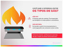 Fogão 5 Bocas Esmaltec Preto Mesa de Vidro Esmaltec Ideal Top Glass - Bivolt