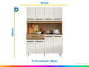 Cozinha Compacta Aramóveis Cleo 8 Portas