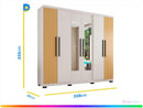 Guarda-roupa Casal com Espelho 6 Portas 4 Gavetas Araplac Braga