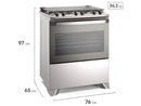 Fogão 5 Bocas Electrolux Inox Cinza Efficient FE5IG - Bivolt