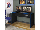 Mesa Gamer Artely Preto e Azul 1 Gaveta