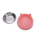 Comedouro Inclinado para Cães e Gatos — Tigela de Aço Inox Antiderrapante