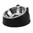 Comedouro Inclinado para Cães e Gatos — Tigela de Aço Inox Antiderrapante