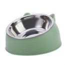 Comedouro Inclinado para Cães e Gatos — Tigela de Aço Inox Antiderrapante