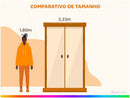 Guarda-roupa Casal com Espelho 3 Portas de Correr 3 Gavetas Europa Maranello 11617.1
