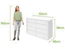 Cômoda Multiuso 8 Gavetas Móveis Lopas Loop