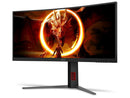 Monitor Gamer Curvo AOC Gaming U34G4C 34" WQHD 180Hz 0,5ms HDMI DisplayPort FreeSync U34G4C/57 - Bivolt