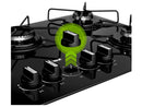 Cooktop 5 Bocas a Gás Consul GLP Preto Superautomático CD060BE - Bivolt