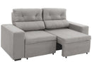 Sofá Retrátil Reclinável 3 Lugares Suede