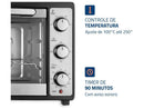 Forno Elétrico de Bancada Mondial Multifuncional 52L Preto e Prata Grand Family II FRN-52-B - 220V